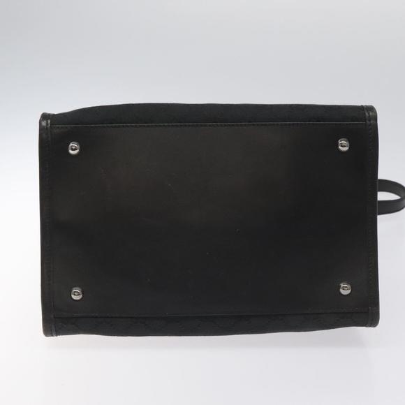 GUCCI GG Canvas Tote Bag Black Silver 109101 Auth nb119 - Picture 5 of 16
